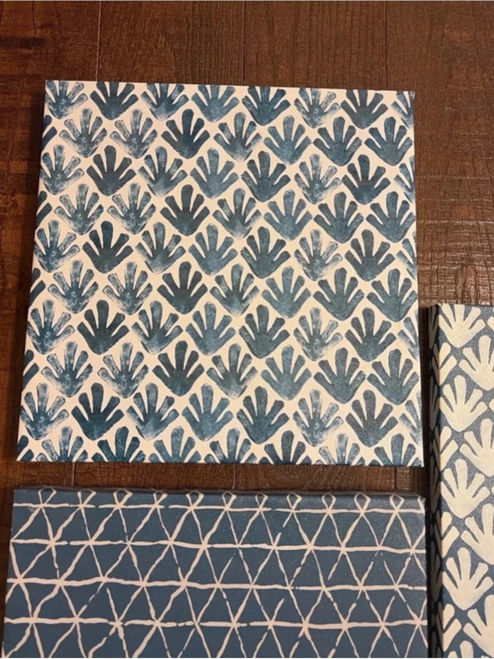 Blue Patterned Wall Art Set - Home Wall Decor